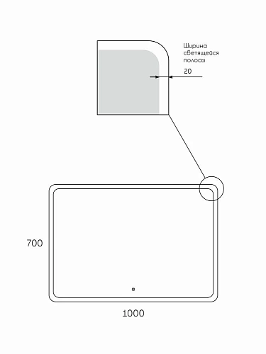 Зеркало Taliente Zled-D с LED-подсветкой, 100x70см, прямоугольное TA-Zled-D10070 Зеркало Taliente Zled-D с LED-подсветкой, 100x70см, прямоугольное TA-Zled-D10070