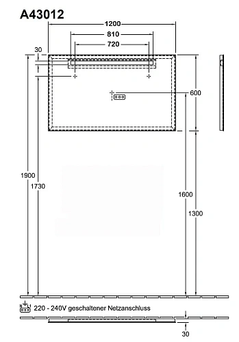 Зеркало Villeroy & Boch More to See One A4301200 (A430 12 00) 120х60 Зеркало Villeroy & Boch More to See One A4301200 (A430 12 00) 120х60