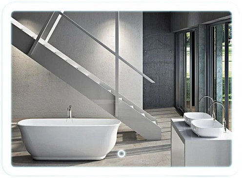 Зеркало Vincea LED VLM-2A800 800x680 c сенсорным выключателем и диммером Зеркало Vincea LED VLM-2A800 800x680 c сенсорным выключателем и диммером