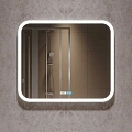 Зеркало Vincea LED VLM-2A800-2W 800x680 c сенсорным выключателем и диммером, часы+антизапотевание Зеркало Vincea LED VLM-2A800-2W 800x680 c сенсорным выключателем и диммером, часы+антизапотевание