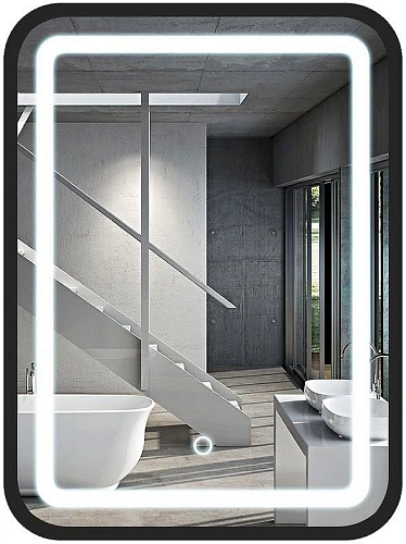Зеркало Vincea LED VLM-2D600B 590x840 c сенсорным выключателем и диммером Зеркало Vincea LED VLM-2D600B 590x840 c сенсорным выключателем и диммером