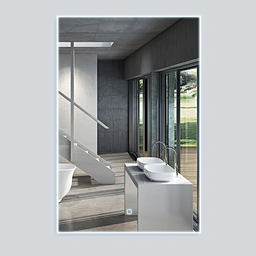 Зеркало Vincea LED VLM-2J600 600х800 c сенсорным выключателем и диммером Зеркало Vincea LED VLM-2J600 600х800 c сенсорным выключателем и диммером