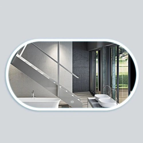 Зеркало Vincea LED VLM-2K100 500х1000 c сенсорным выключателем и диммером Зеркало Vincea LED VLM-2K100 500х1000 c сенсорным выключателем и диммером