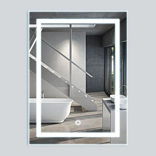 Зеркало Vincea LED VLM-2L600 600x800 c сенсорным выключателем и диммером Зеркало Vincea LED VLM-2L600 600x800 c сенсорным выключателем и диммером