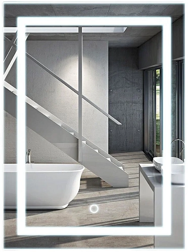 Зеркало Vincea LED VLM-2L600 600x800 c сенсорным выключателем и диммером Зеркало Vincea LED VLM-2L600 600x800 c сенсорным выключателем и диммером