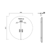 Зеркало Vincea LED VLM-3DE800B 800x800 c сенсорным выключателем и диммером Зеркало Vincea LED VLM-3DE800B 800x800 c сенсорным выключателем и диммером