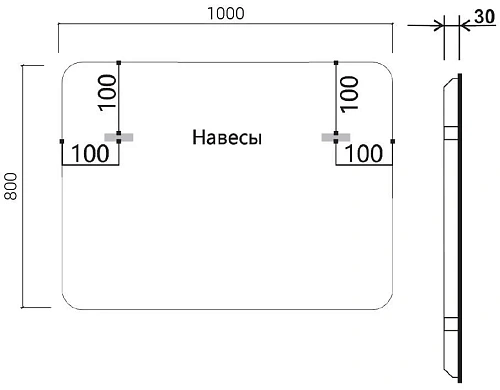 Зеркало Vincea LED VLM-3VC100-2 1000х800 c сенсорным выключателем и диммером, антизапотевание Зеркало Vincea LED VLM-3VC100-2 1000х800 c сенсорным выключателем и диммером, антизапотевание