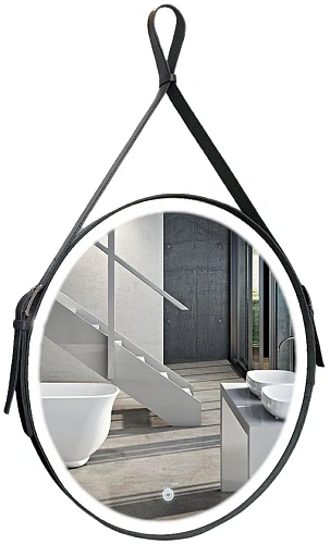 Зеркало Vincea VLM-2N700+ D710 с подсветкой на кожаном ремне, датчик на движение, цвет черный Зеркало Vincea VLM-2N700+ D710 с подсветкой на кожаном ремне, датчик на движение, цвет черный