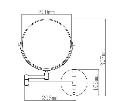 Зеркало косметическое Aquanet 1309 Зеркало косметическое Aquanet 1309