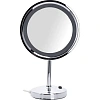 Зеркало косметическое Aquanet 2209D (21.5 см, с LED-подсветкой)