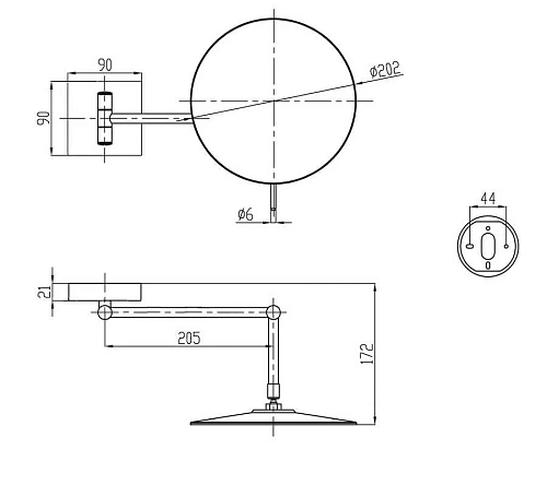 Зеркало косметическое Villeroy & Boch Elements-Striking TVA15201800061 Зеркало косметическое Villeroy & Boch Elements-Striking TVA15201800061
