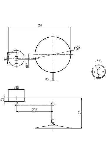 Зеркало косметическое Villeroy & Boch Elements-Tender TVA15101700061 Зеркало косметическое Villeroy & Boch Elements-Tender TVA15101700061