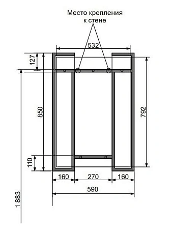 Зеркало Эстет Comfort Loft 850х65х590 ФР-00003603 Зеркало Эстет Comfort Loft 850х65х590 ФР-00003603