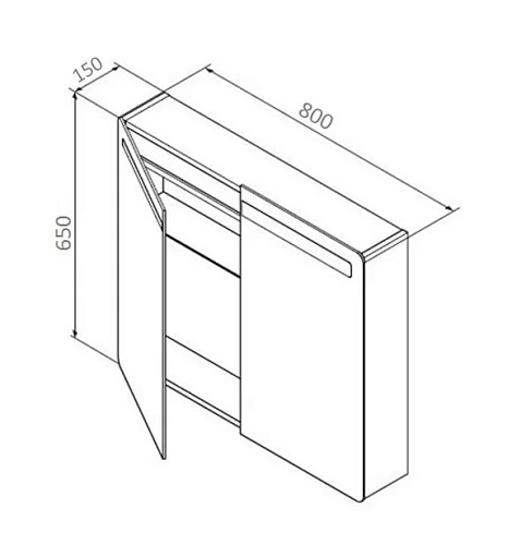 Зеркальный шкаф AM.PM Bliss M55MCX0801WG с подсветкой 80 см, универсальный, белый глянец Зеркальный шкаф AM.PM Bliss M55MCX0801WG с подсветкой 80 см, универсальный, белый глянец