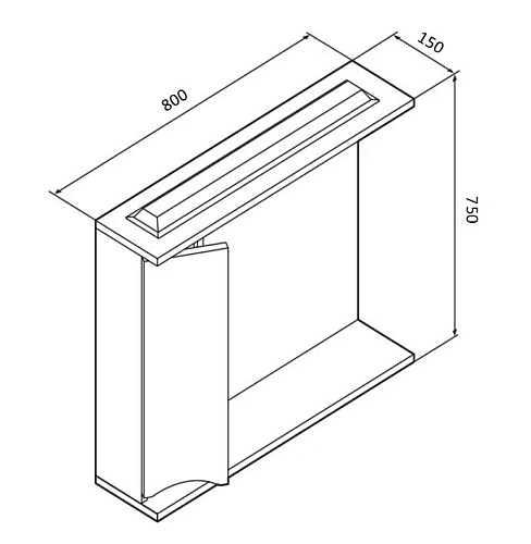 Зеркальный шкаф AM.PM Like M80MPL0801WG 80 см, с подсветкой, левый, белый Зеркальный шкаф AM.PM Like M80MPL0801WG 80 см, с подсветкой, левый, белый