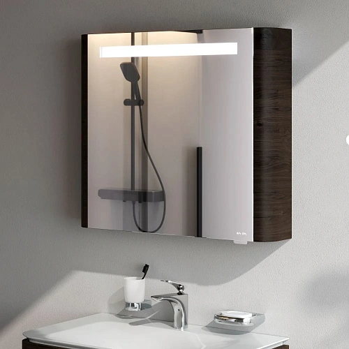 Зеркальный шкаф AM.PM Sensation M30MCR0801TF правый, 80 см, с подсветкой, табачный дуб Зеркальный шкаф AM.PM Sensation M30MCR0801TF правый, 80 см, с подсветкой, табачный дуб