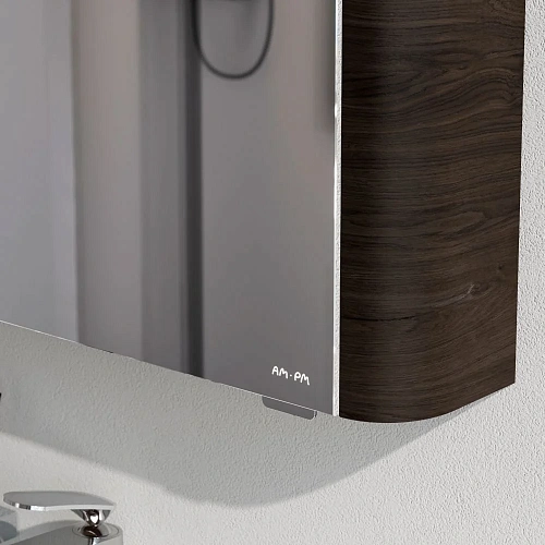 Зеркальный шкаф AM.PM Sensation M30MCR0801TF правый, 80 см, с подсветкой, табачный дуб Зеркальный шкаф AM.PM Sensation M30MCR0801TF правый, 80 см, с подсветкой, табачный дуб