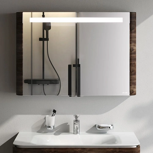 Зеркальный шкаф AM.PM Sensation M30MCX1001NF 100 см, с подсветкой, орех Зеркальный шкаф AM.PM Sensation M30MCX1001NF 100 см, с подсветкой, орех