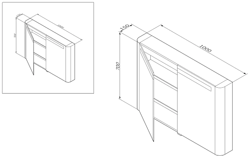 Зеркальный шкаф AM.PM Sensation M30MCX1001TF 100 см, с подсветкой, табачный дуб Зеркальный шкаф AM.PM Sensation M30MCX1001TF 100 см, с подсветкой, табачный дуб