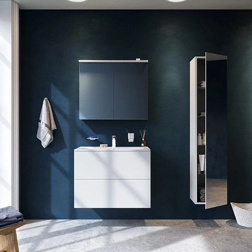 Зеркальный шкаф AM.PM Spirit 2.0 80 M70AMCX0801WG с LED-подсветкой, белый глянец Зеркальный шкаф AM.PM Spirit 2.0 80 M70AMCX0801WG с LED-подсветкой, белый глянец