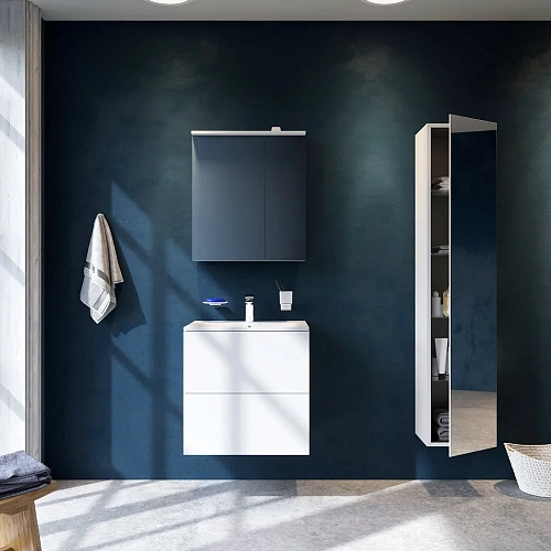 Зеркальный шкаф AM.PM Spirit 2.0 M70AMCL0601WG с подсветкой 60 см, левый, белый глянец Зеркальный шкаф AM.PM Spirit 2.0 M70AMCL0601WG с подсветкой 60 см, левый, белый глянец