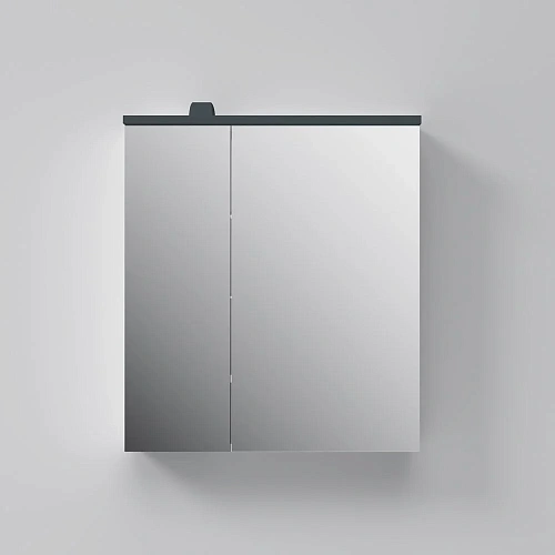 Зеркальный шкаф AM.PM Spirit 2.0 M70AMCR0601GM с подсветкой 60 см, правый, графит Зеркальный шкаф AM.PM Spirit 2.0 M70AMCR0601GM с подсветкой 60 см, правый, графит