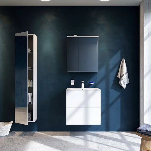 Зеркальный шкаф AM.PM Spirit 2.0 M70AMCR0601WG с подсветкой 60 см, правый, белый глянец Зеркальный шкаф AM.PM Spirit 2.0 M70AMCR0601WG с подсветкой 60 см, правый, белый глянец