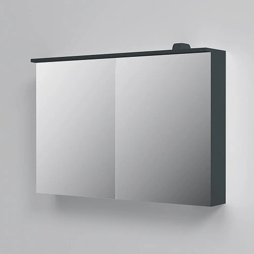 Зеркальный шкаф AM.PM Spirit 2.0 M70AMCX1001GM с подсветкой 100 см, графит Зеркальный шкаф AM.PM Spirit 2.0 M70AMCX1001GM с подсветкой 100 см, графит