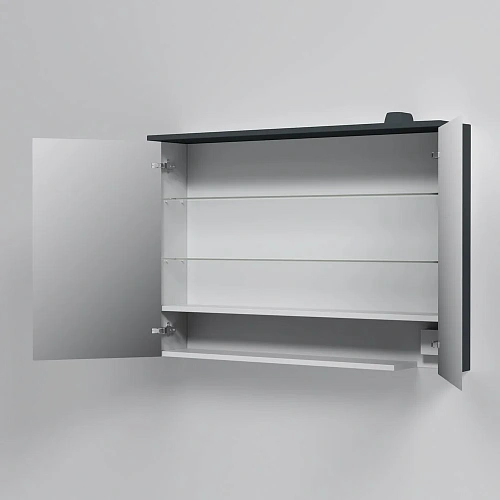 Зеркальный шкаф AM.PM Spirit 2.0 M70AMCX1001GM с подсветкой 100 см, графит Зеркальный шкаф AM.PM Spirit 2.0 M70AMCX1001GM с подсветкой 100 см, графит