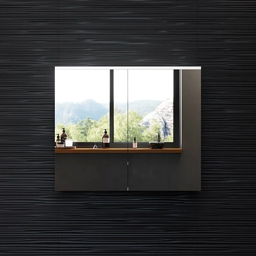 Зеркальный шкаф AM.PM Spirit 80 M70MCX0801WG с подсветкой, белый глянец Зеркальный шкаф AM.PM Spirit 80 M70MCX0801WG с подсветкой, белый глянец