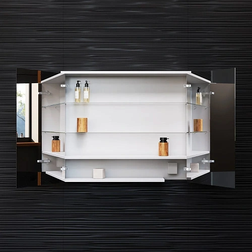 Зеркальный шкаф AM.PM Spirit 80 M70MCX0801WG с подсветкой, белый глянец Зеркальный шкаф AM.PM Spirit 80 M70MCX0801WG с подсветкой, белый глянец