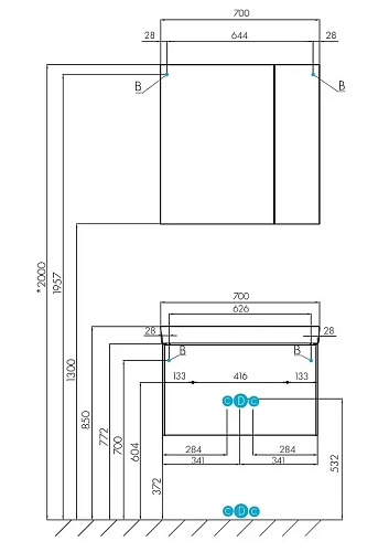 Зеркальный шкаф Aquaton Асти 70 белый 1A263402AX010 Зеркальный шкаф Aquaton Асти 70 белый 1A263402AX010