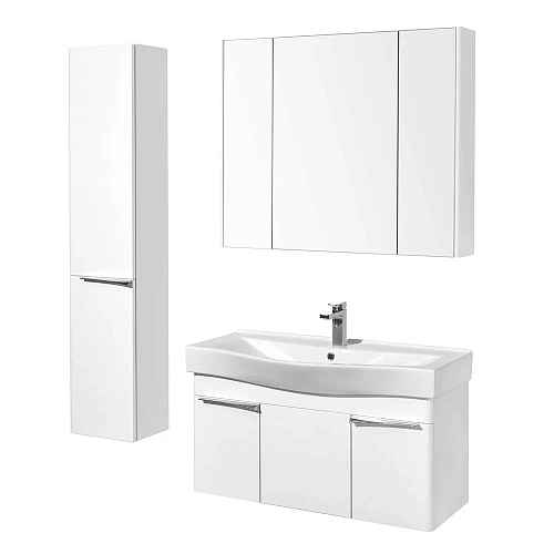 Зеркальный шкаф Aquaton Беверли 100 белый 1A237202BV010 Зеркальный шкаф Aquaton Беверли 100 белый 1A237202BV010