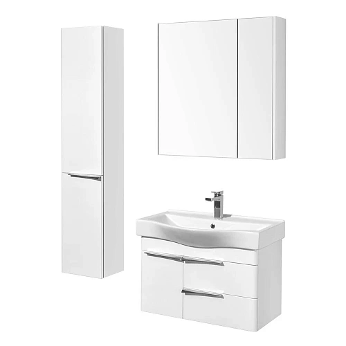 Зеркальный шкаф Aquaton Беверли 80 белый 1A237102BV010 Зеркальный шкаф Aquaton Беверли 80 белый 1A237102BV010