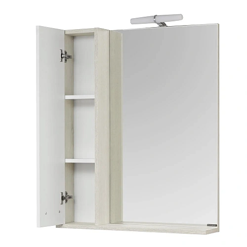 Зеркальный шкаф Aquaton Бекка PRO 70 белый, дуб сомерсет 1A214702BAC20 Зеркальный шкаф Aquaton Бекка PRO 70 белый, дуб сомерсет 1A214702BAC20