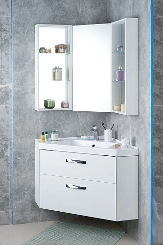 Зеркальный шкаф Aquaton боковой модуль Кантара дуб полярный 1A205802ANW70 Зеркальный шкаф Aquaton боковой модуль Кантара дуб полярный 1A205802ANW70