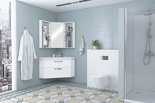 Зеркальный шкаф Aquaton боковой модуль Кантара дуб полярный 1A205802ANW70 Зеркальный шкаф Aquaton боковой модуль Кантара дуб полярный 1A205802ANW70