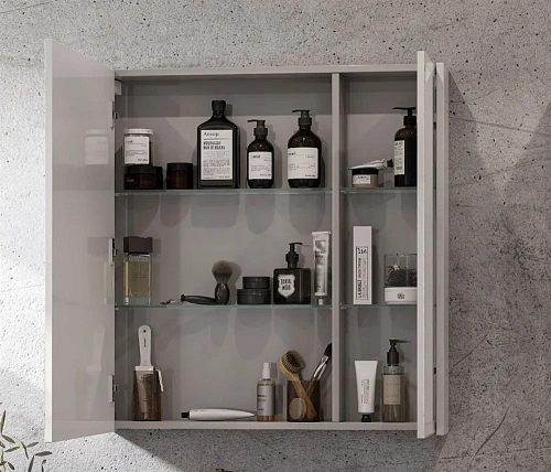 Зеркальный шкаф Aquaton Нортон 80 белый 1A249202NT010 Зеркальный шкаф Aquaton Нортон 80 белый 1A249202NT010