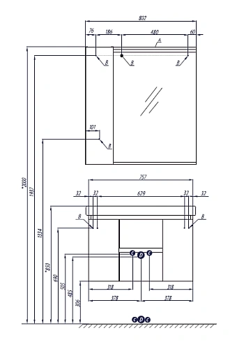 Зеркальный шкаф Aquaton Рене 80 белый, грецкий орех 1A222502NRC80 Зеркальный шкаф Aquaton Рене 80 белый, грецкий орех 1A222502NRC80
