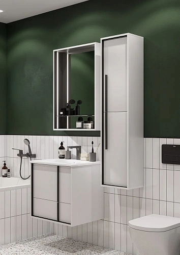 Зеркальный шкаф Aquaton Ривьера 60 белый матовый 1A238902RVX20 Зеркальный шкаф Aquaton Ривьера 60 белый матовый 1A238902RVX20