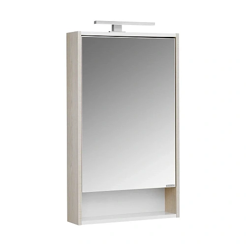 Зеркальный шкаф Aquaton Рико 50 белый, ясень фабрик 1A212302RIB90 Зеркальный шкаф Aquaton Рико 50 белый, ясень фабрик 1A212302RIB90