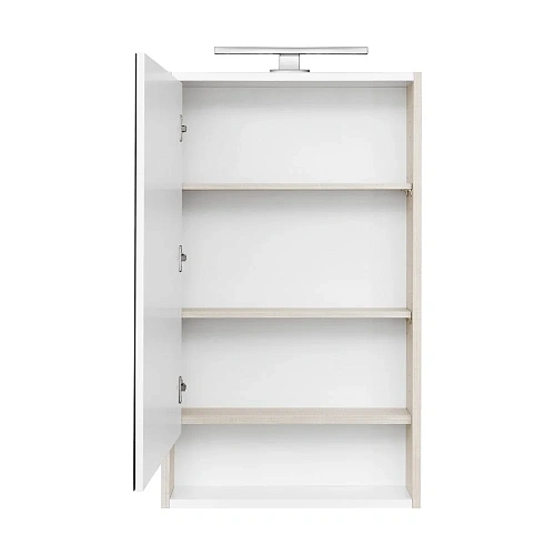 Зеркальный шкаф Aquaton Рико 50 белый, ясень фабрик 1A212302RIB90 Зеркальный шкаф Aquaton Рико 50 белый, ясень фабрик 1A212302RIB90