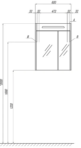 Зеркальный шкаф Aquaton Сильва 60 дуб макиато 1A216202SIW50 Зеркальный шкаф Aquaton Сильва 60 дуб макиато 1A216202SIW50