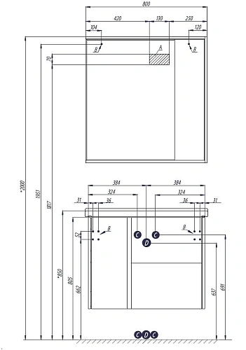 Зеркальный шкаф Aquaton Стоун 80 сосна арлингтон 1A228302SX850 Зеркальный шкаф Aquaton Стоун 80 сосна арлингтон 1A228302SX850