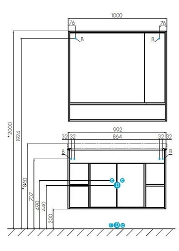 Зеркальный шкаф Aquaton Флай 100 белый, дуб крафт 1A237802FAX10 Зеркальный шкаф Aquaton Флай 100 белый, дуб крафт 1A237802FAX10