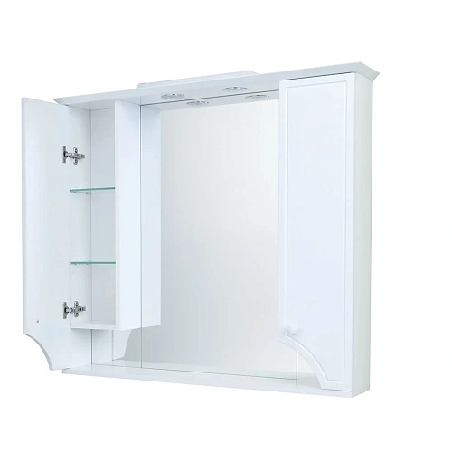 Зеркальный шкаф Aquaton Элен 95 белый 1A218602EN010 Зеркальный шкаф Aquaton Элен 95 белый 1A218602EN010