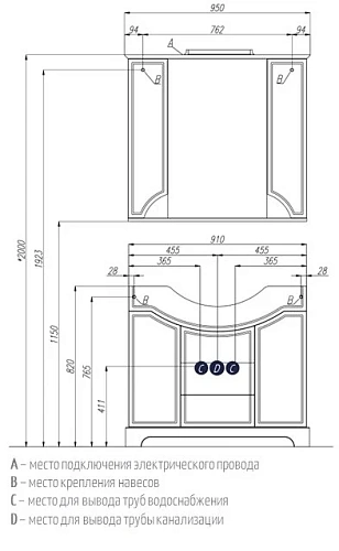 Зеркальный шкаф Aquaton Элен 95 белый 1A218602EN010 Зеркальный шкаф Aquaton Элен 95 белый 1A218602EN010