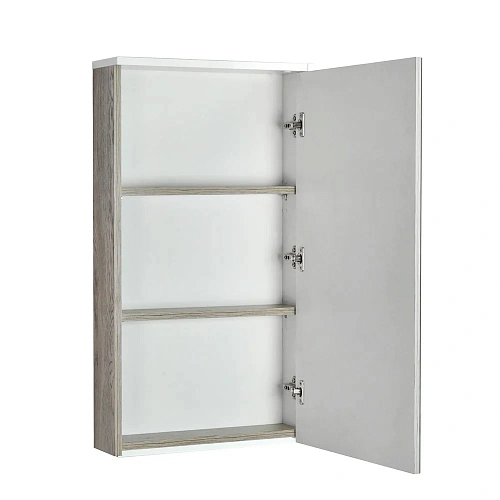 Зеркальный шкаф Aquaton Эмма белый, дуб наварра 1A221802EAD80 Зеркальный шкаф Aquaton Эмма белый, дуб наварра 1A221802EAD80