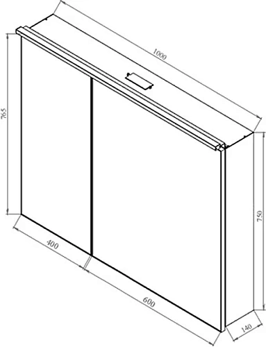 Зеркальный шкаф De Aqua Алюминиум 100 медь 261768 Зеркальный шкаф De Aqua Алюминиум 100 медь 261768