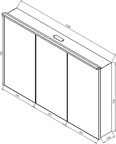 Зеркальный шкаф De Aqua Алюминиум 120 медь 261769 Зеркальный шкаф De Aqua Алюминиум 120 медь 261769